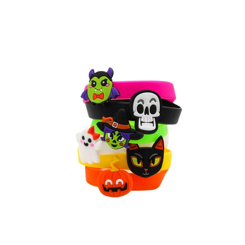 Halloween Bracelets - Assorted Colors (Pack of 6)