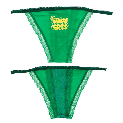 Mardi Gras Panties - Assorted Purple, Green, & Yellow (Dozen) Mardi Gras Spot Mardi Gras Panties - Assorted Purple, Green, & Yellow (Dozen) Mardi Gras Spot