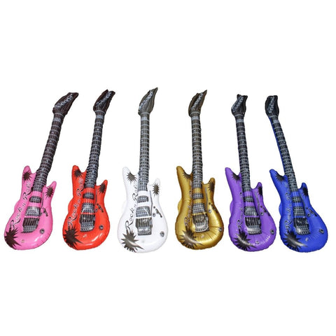 37" Inflatable Rock Guitar - Assorted Colors (Each)