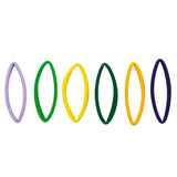 Seamless Hair Tie - Purple, Green, and Yellow (Pack of 6)