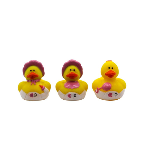 1.5" Baby Girl Rubber Duck (Dozen)