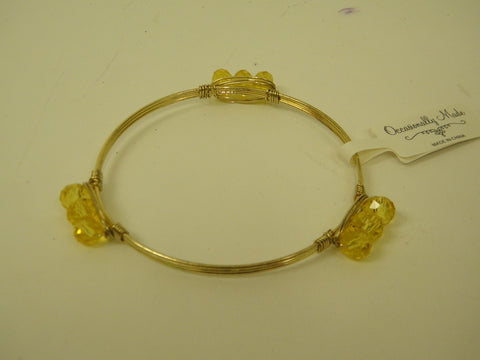 Yellow Stone Wire Bracelet (Each)