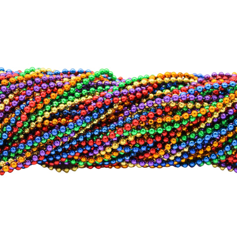 42" 6mm Rainbow Colors Braided Bead (Dozen)
