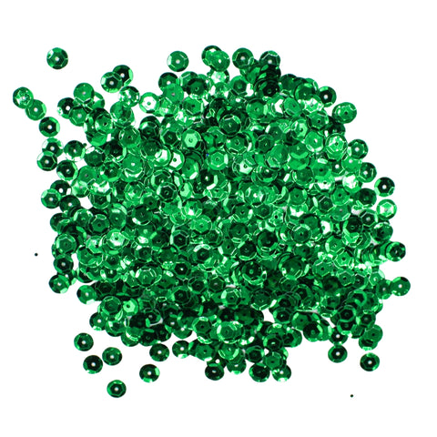 8mm Cup Sequins - Green - 1000 Pieces (Pack)