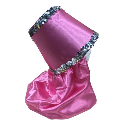Pink Costume Hat with Silver Sequin Trim (Each)