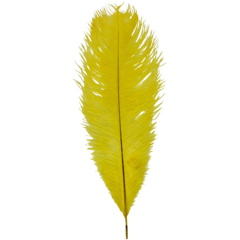 Yellow Ostrich Feather Plume 18" to 20" (Each)