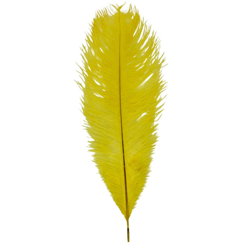 Yellow Ostrich Feather Plume 18