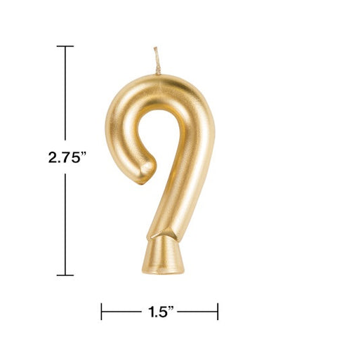Gold "9" Number Candle (Each)