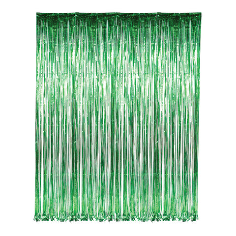 Green Foil Fringe Curtain 3' x 8' (Each)