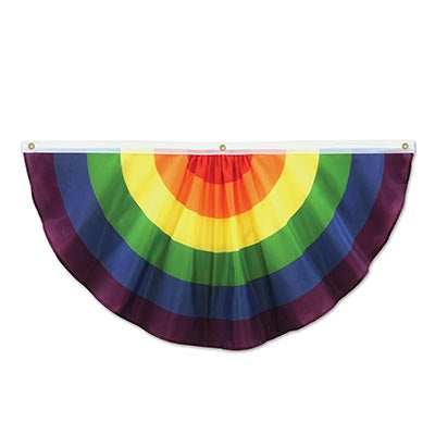 Rainbow Fabric Bunting With Grommets- 4' x 2' (Each)
