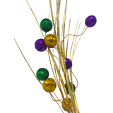 36" Purple Green and Gold Spray with Sequin Balls (Each)