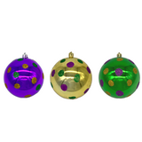 Set of 3 10CM Plastic Ornaments with Dots (Each)