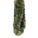 Purple, Green, and Gold Pine Needle Tinsel Garland 9' x 5" (Each)