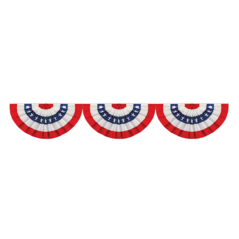 Jointed Patriotic Bunting Cutout Printed 2 sides - 12" x 6' (Each)