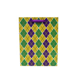 7" x 9" Mardi Gras Harlequin Gift Bag with Gold Foil (Each)