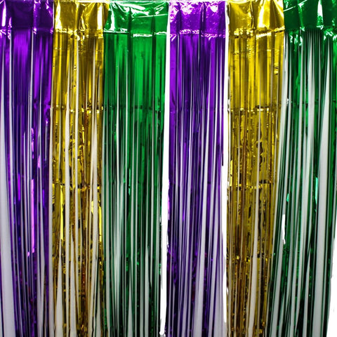 Mardi Gras Tinsel Curtain Backdrop 39" x 98" (Each)
