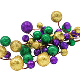 20" Purple, Green, and Gold Sequin Ball Spray (Each)