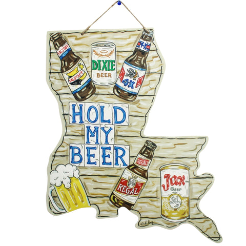 Louisiana Hold My Beer Door Hanger (Each)