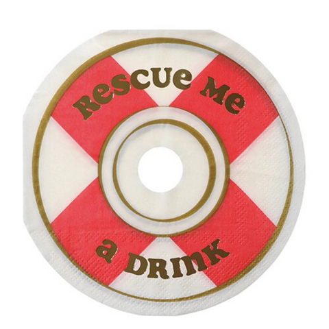 Rescue Me A Drink Die-Cut Napkins (20 Count)