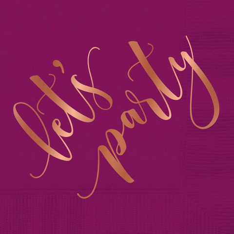 Let's Party Cocktail Napkins - 5" X 5" (Pack of 20)