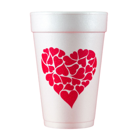 Heart of Hearts Foam Cups - Pack of 10 (Each)