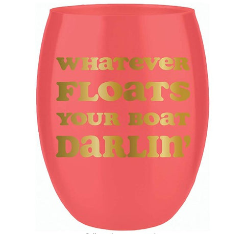 Whatever Floats Your Boat Darlin' 11 oz Stemless Wine Glass (Each)