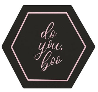 Black Hexagon Shaped "Do You, Boo" Napkins - (Pack)