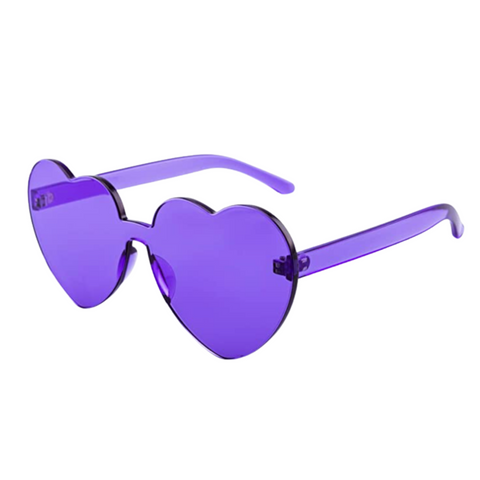 Purple Acrylic Heart Glasses (Each)