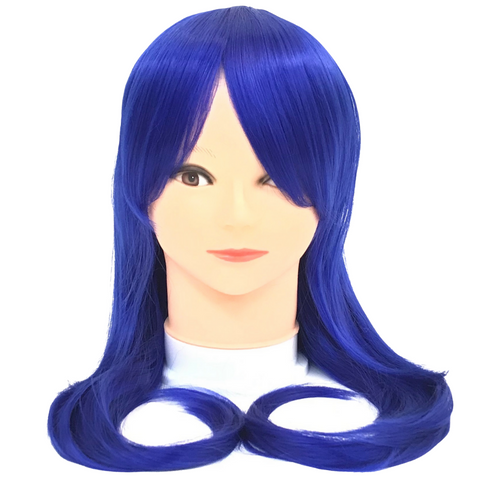 Royal Blue Long Curled Wig (Each)