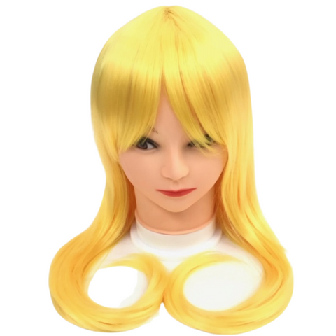 Yellow Long Curled Wig (Each)