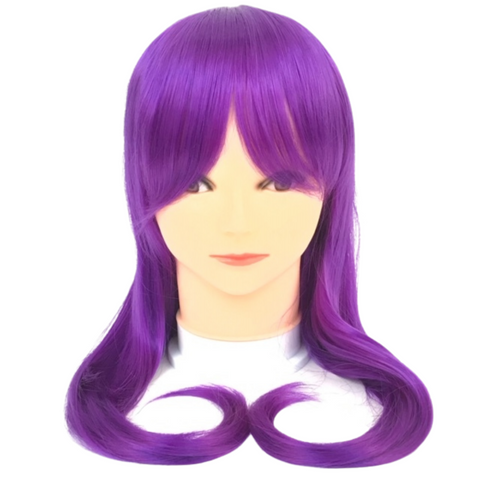 Purple Long Curled Wig (Each)