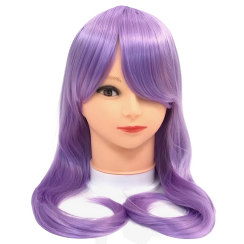 Lavender Long Curled Wig (Each)