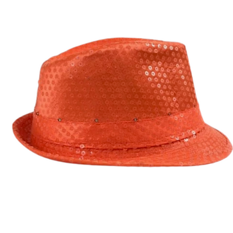 Neon White & Orange Fedora