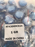 30mm Round Plastic Stones - Light Blue (Gross)