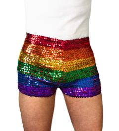 Rainbow Sequin Shorts (S/M)